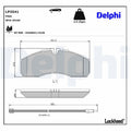 Set placute frana,frana disc LP3541 DELPHI