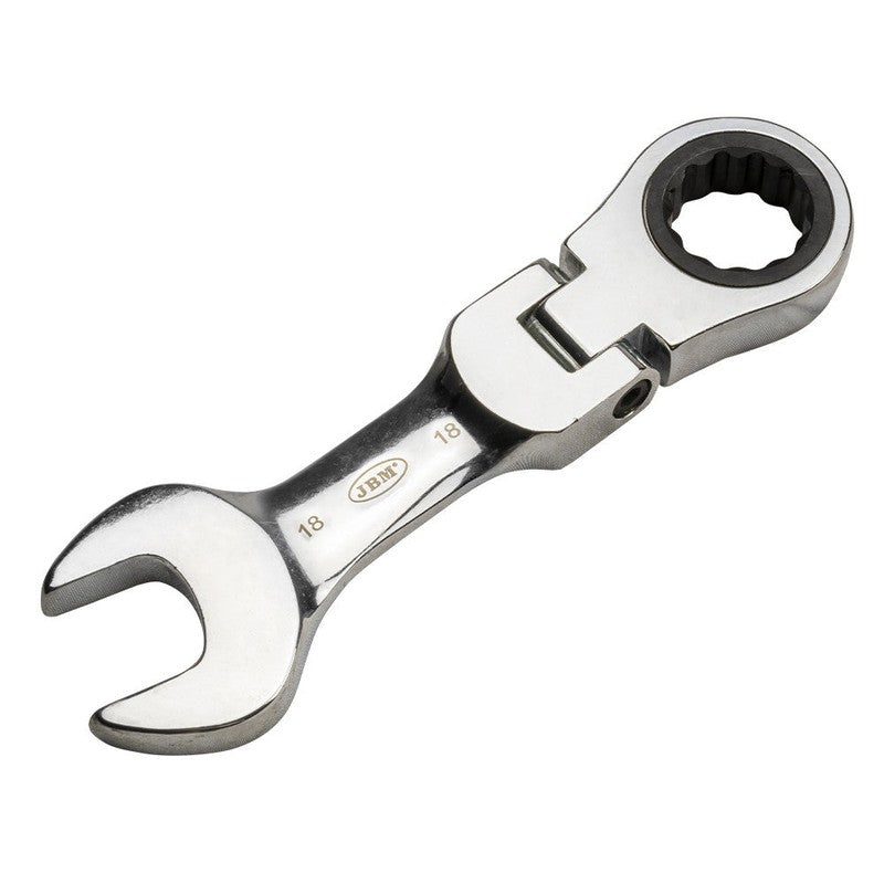 Cheie combinata scurta cu clichet articulat 18 mm - 15338
