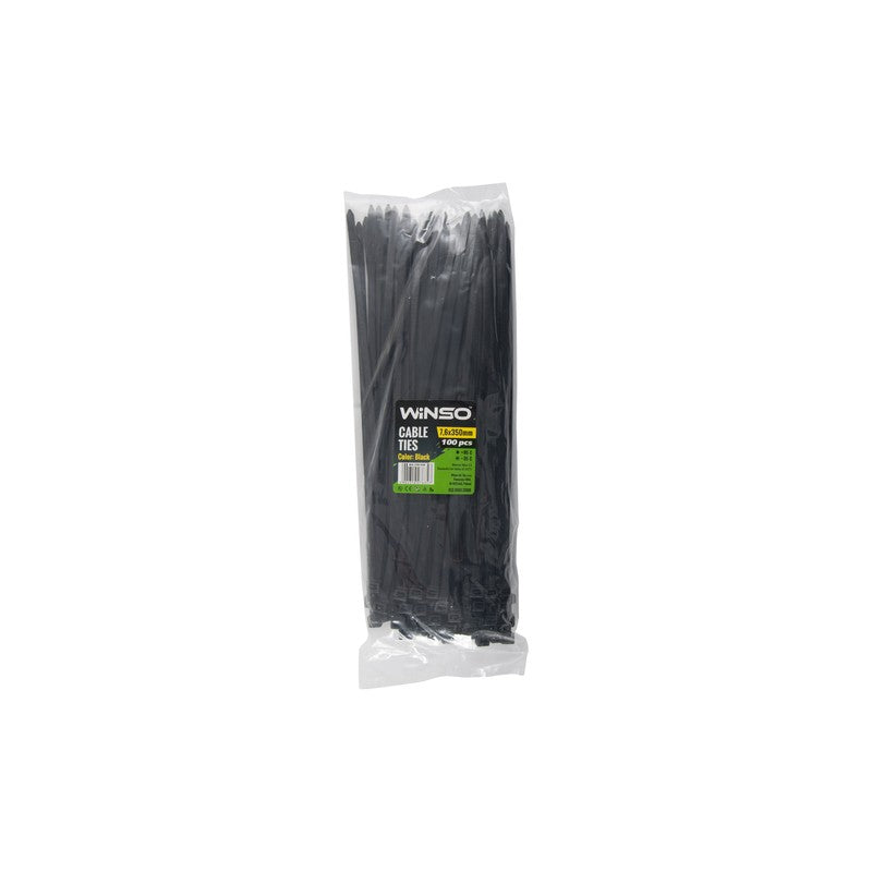 Coliere plastic 7,6x350 Negru - Set 100 buc - 276350