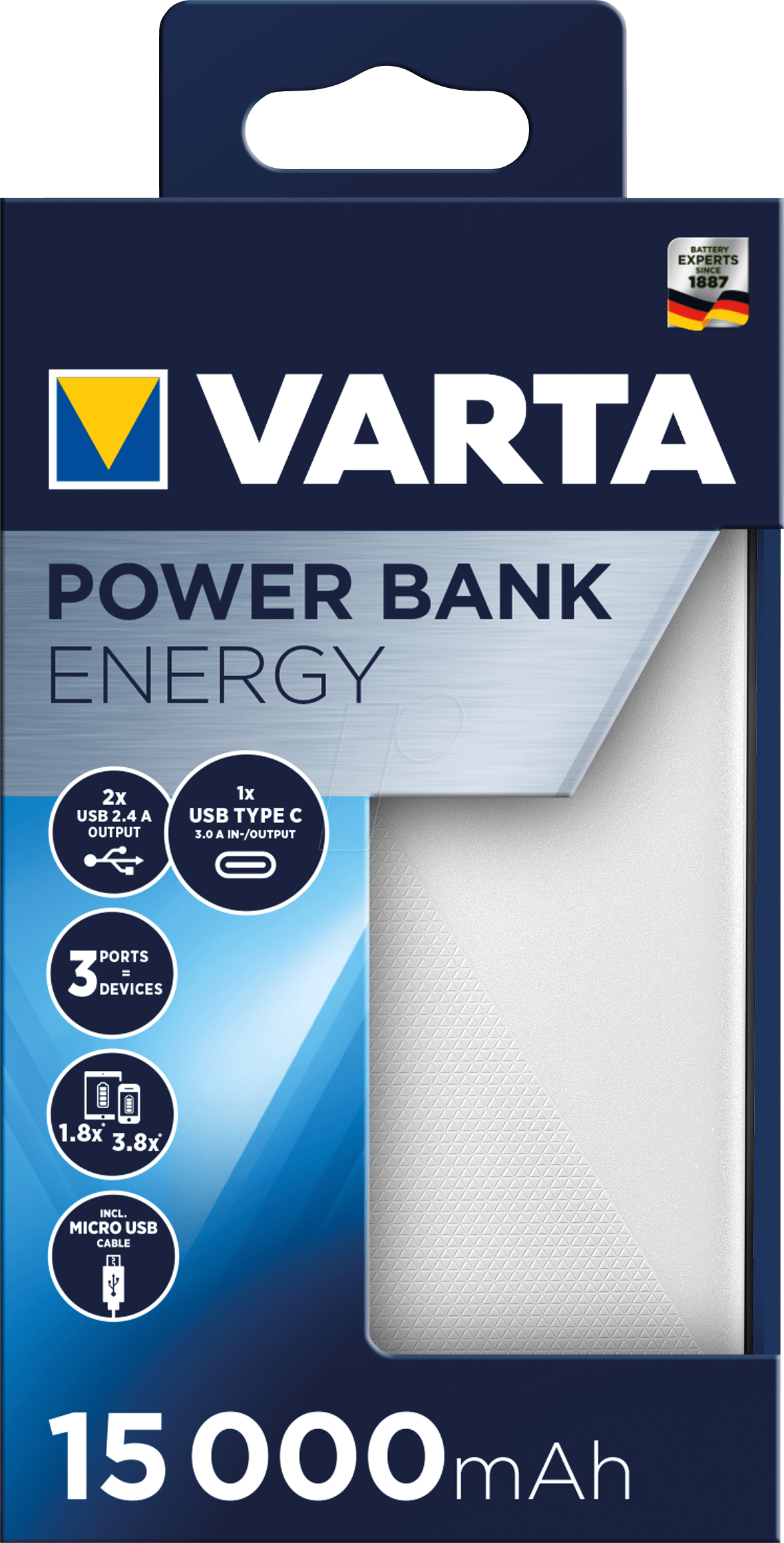 Acumulator portabil Varta Power Bank Energy 15000 mAh 57977 - 57977101111