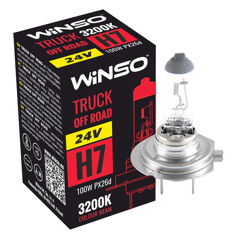 Bec Halogen Winso Truck Off-Road H7 - 24V, 100W PX26d ● 3200K - 12-745-924