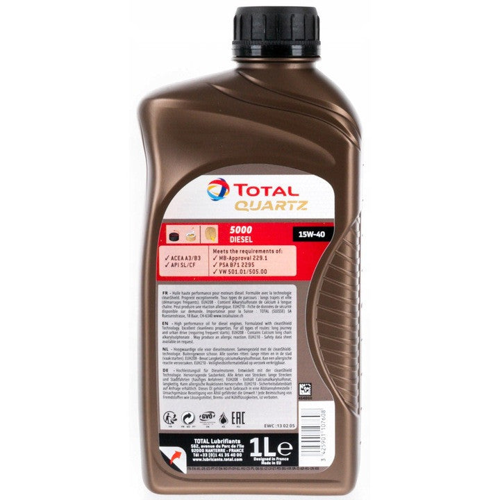 Ulei motor Total Quartz Diesel 5000 15W40 1L - 13047411