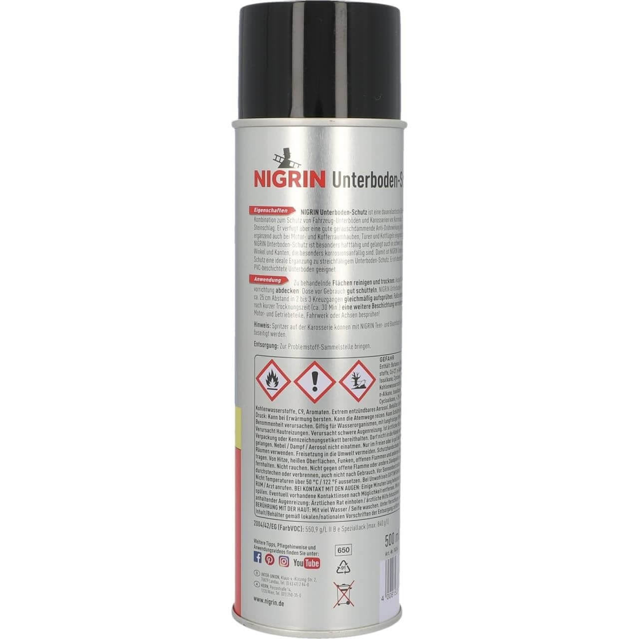Spray cu bitum, Nigrin, negru, 500 ml - 12179401