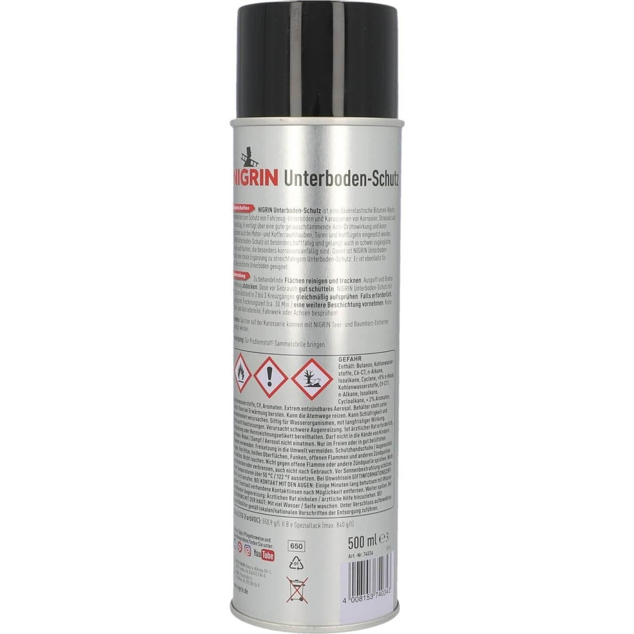 Spray cu bitum, Nigrin, negru, 500 ml - 12179401