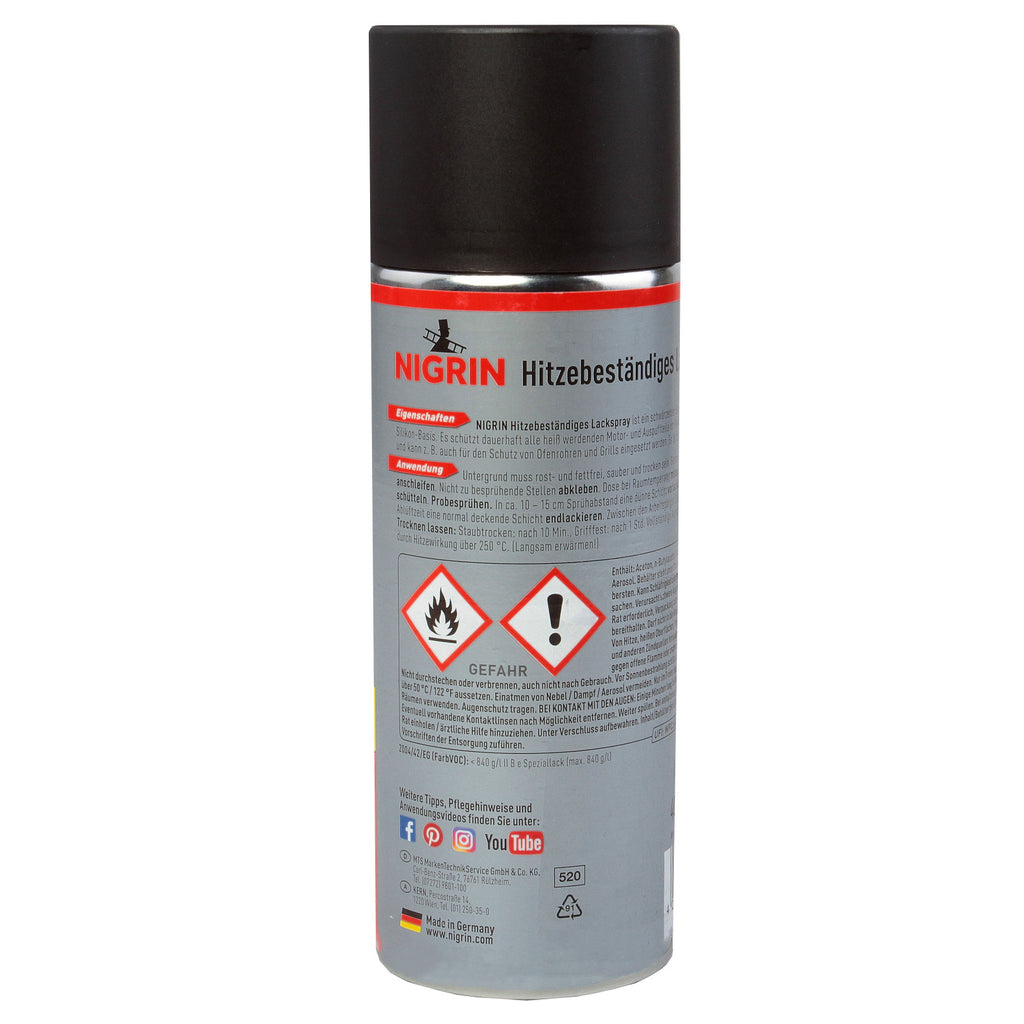 NIGRIN  Spray vopsea pt suprafete fierbinti pana la 600 grade, 400ml - 12132556
