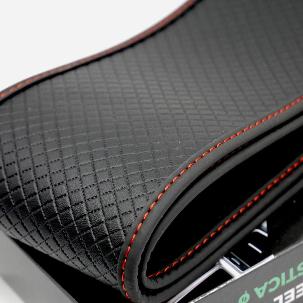 Husa volan elastica negru/cusatura rosie Runkit - 38 cm - RKHV071R