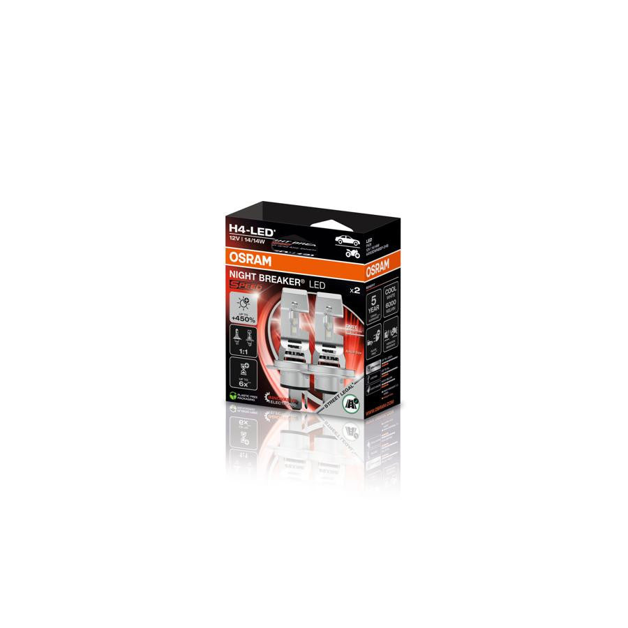 Bec LED Osram Speed Night Breaker  H4 450 * SET 2 BUCATI - 64193DWNBSP2HB