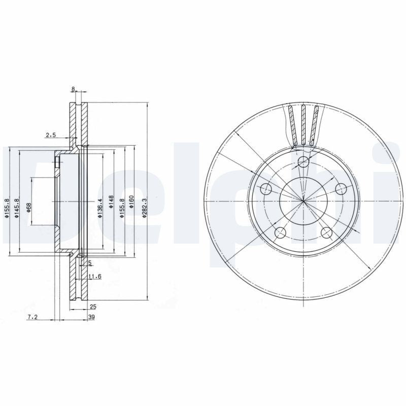 Disc frana BG3199 DELPHI