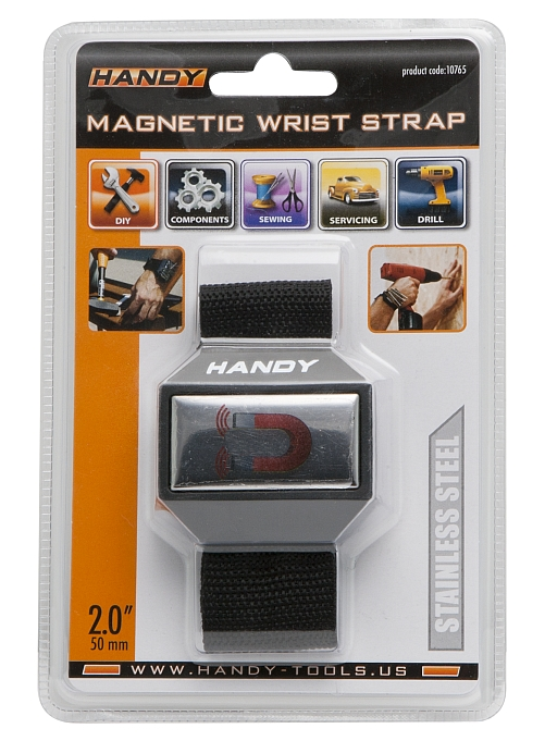 Suport magnetic pt. piese metalice mici, fixat pe incheietura mainii, 50x25mm - 10765