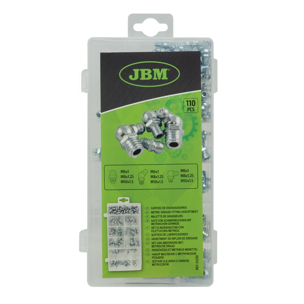 Asortiment niplu gresare 110 piese JBM - 53359