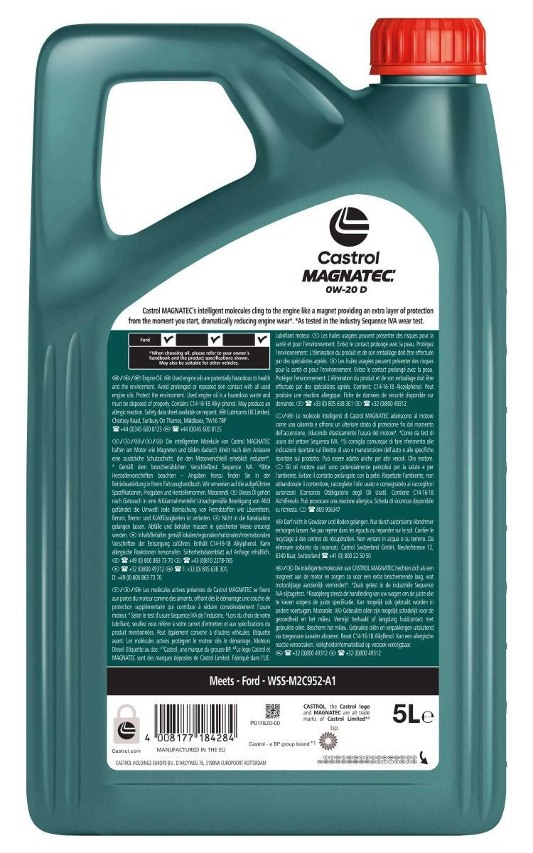 Ulei motor Castrol Magnatec D 0W20 5L - 13-040-399