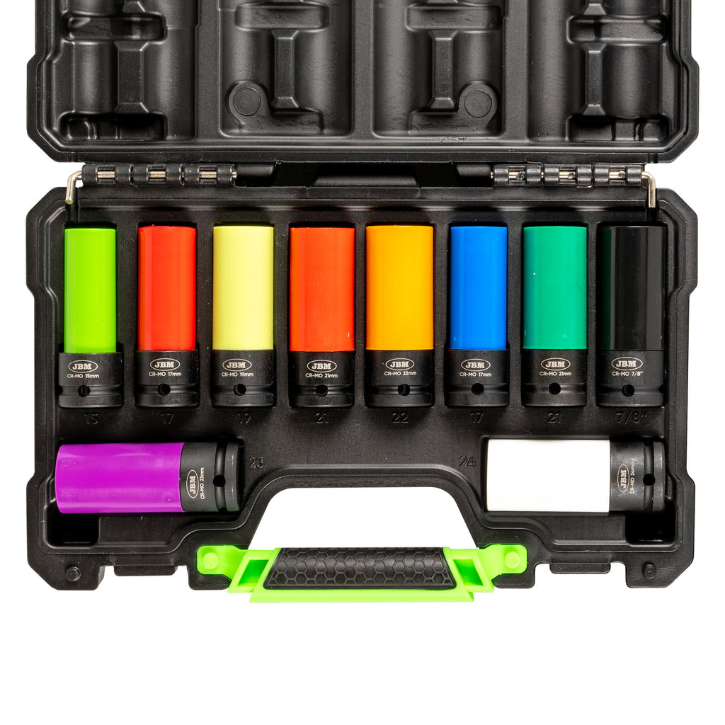 SET 10 TUBULARE IMPACT DE 1/2" SP. EXTRACȚIE ROȚI JBM - 53988