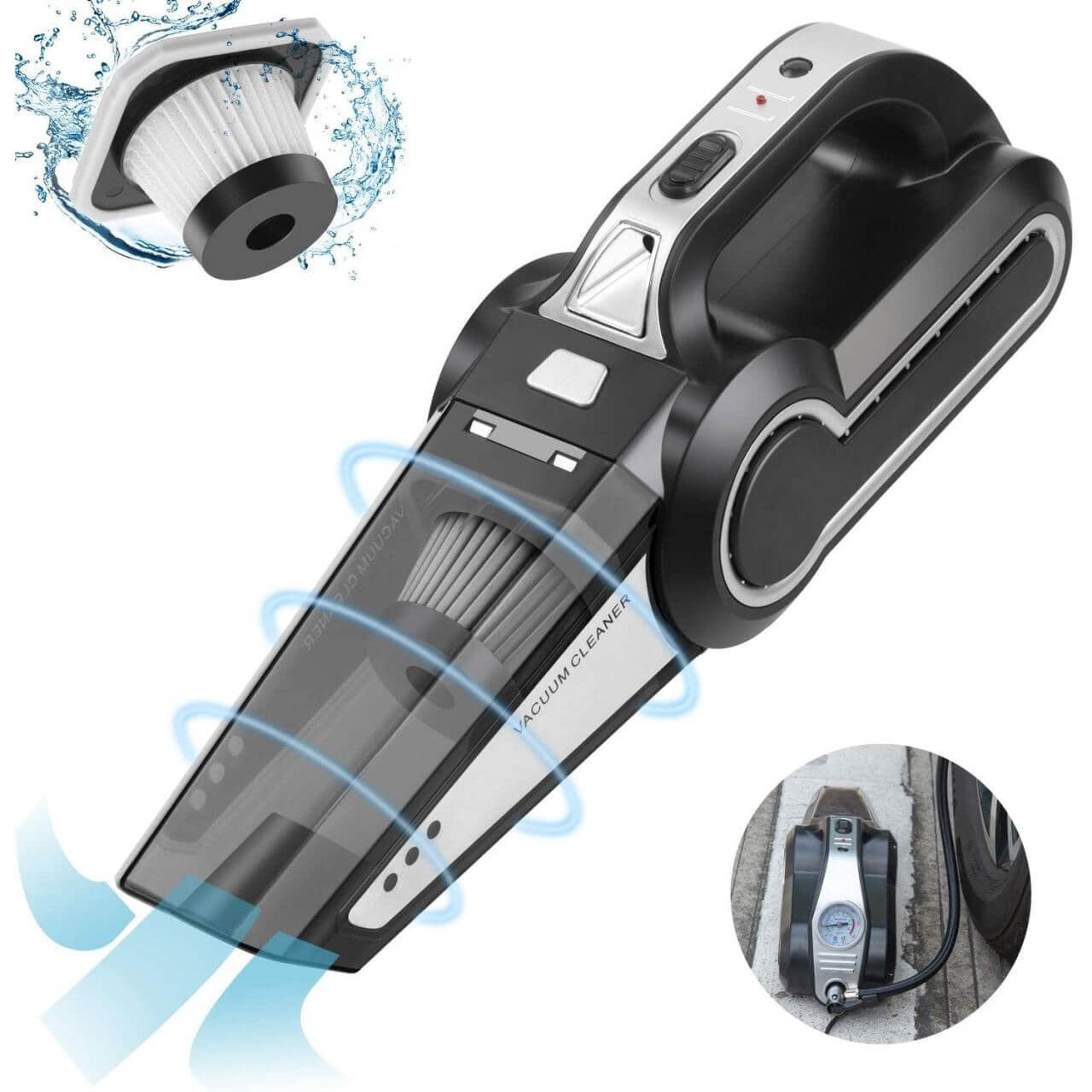 Aspirator auto multifuncțional, 4în1, 120 W, 12V Nigrin - 12179380