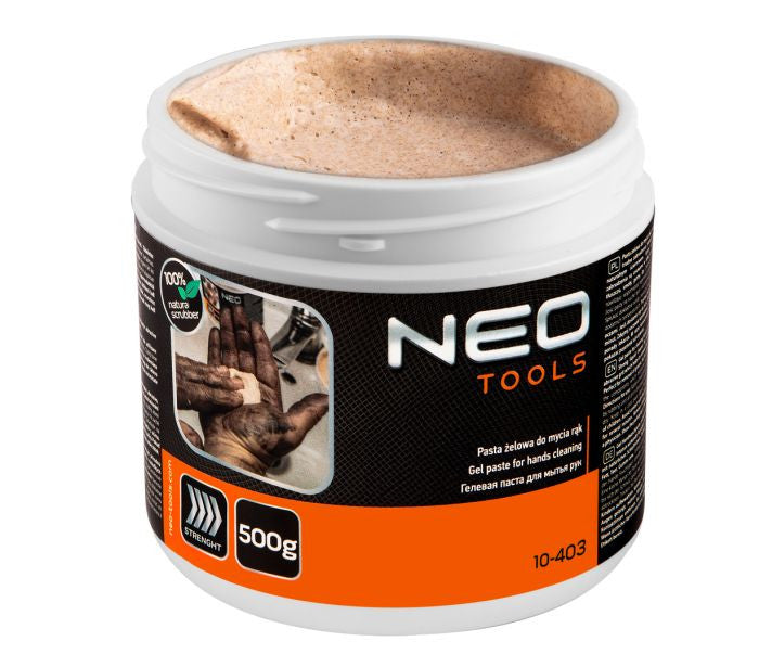 Gel, pastă specială pentru spălarea mâinilor, pentru îndepărtarea petelor dificile și foarte dificile - borcan de 500 g Neo Tools - 10403