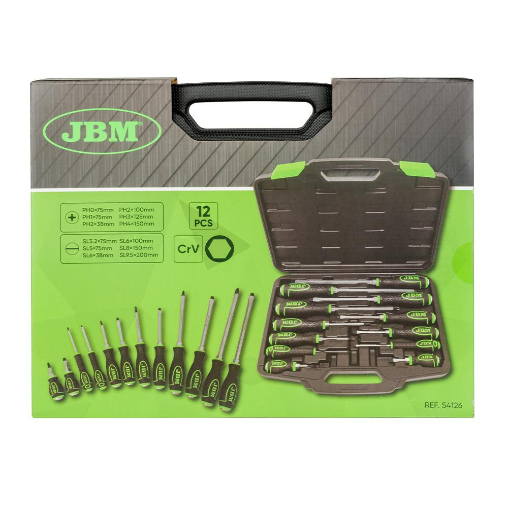 Set 12 surubelnite cu varf magnetic JBM - 54126