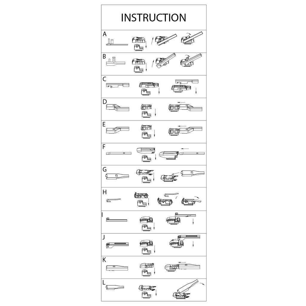 Ștergător profesional 19"/47.5cm - multiadaptor - CARGUARD - 77919