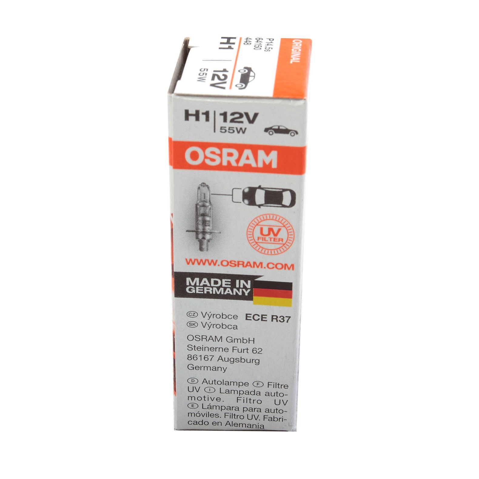 Bec Osram Original H1 12V 55W P14.5s - 64150