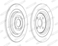Disc frana DDF1588C FERODO