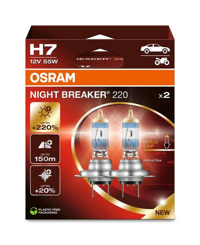Bec Halogen Osram H7 Night Breaker 220 Duo Box - 12-745-808