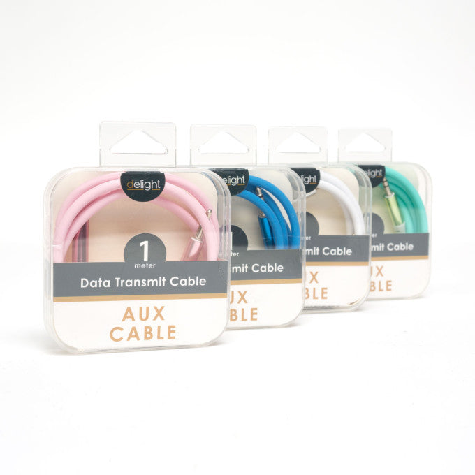Delight - Cablu AUX - fişă jack 3,5 mm, înveliş silicon - 1 m Carguard - 55437