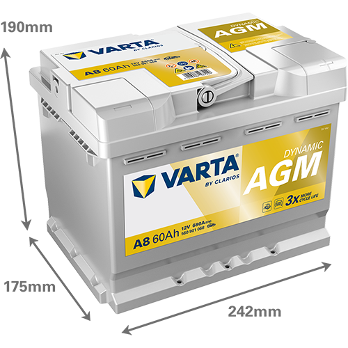 Acumulator Varta Silver Dynamic AGM 60 Ah 680A [Start-Stop] - 12218830