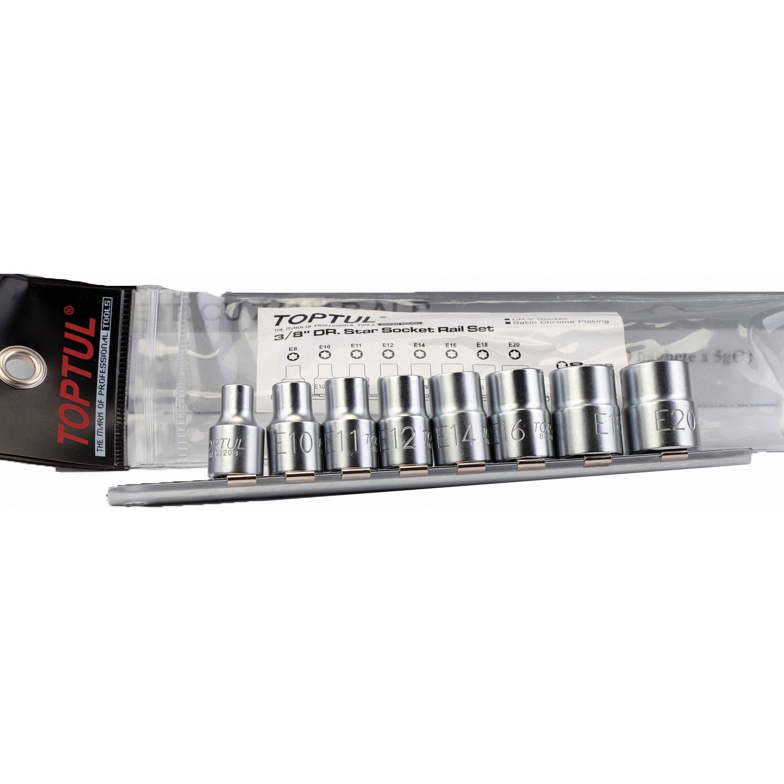 Set tubulare 3/8 8buc. 8 Piese Toptul - GAAG0802