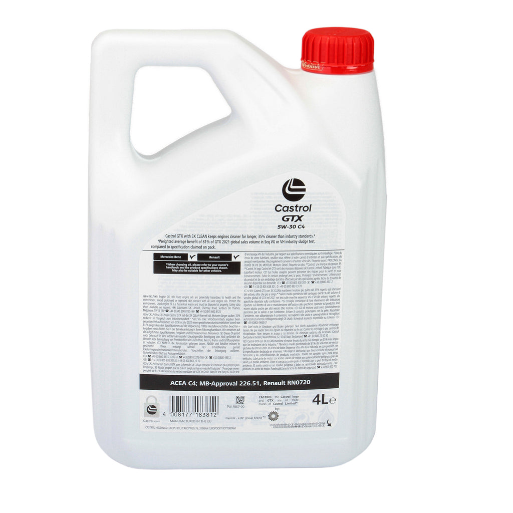 Ulei motor Castrol GTX 5W30 C4 4L - 15F64E