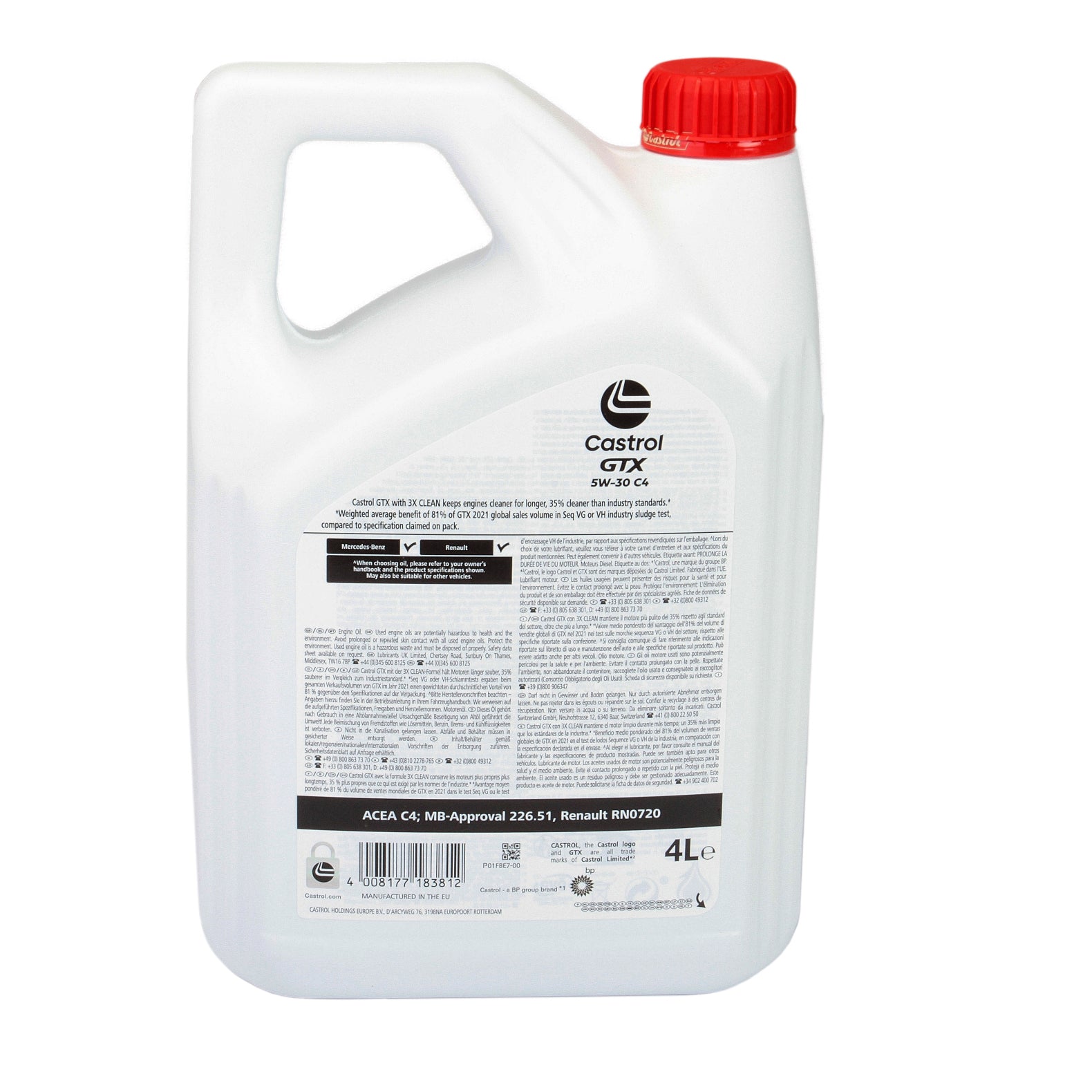 Ulei motor Castrol GTX 5W30 C4 4L - 15F64E