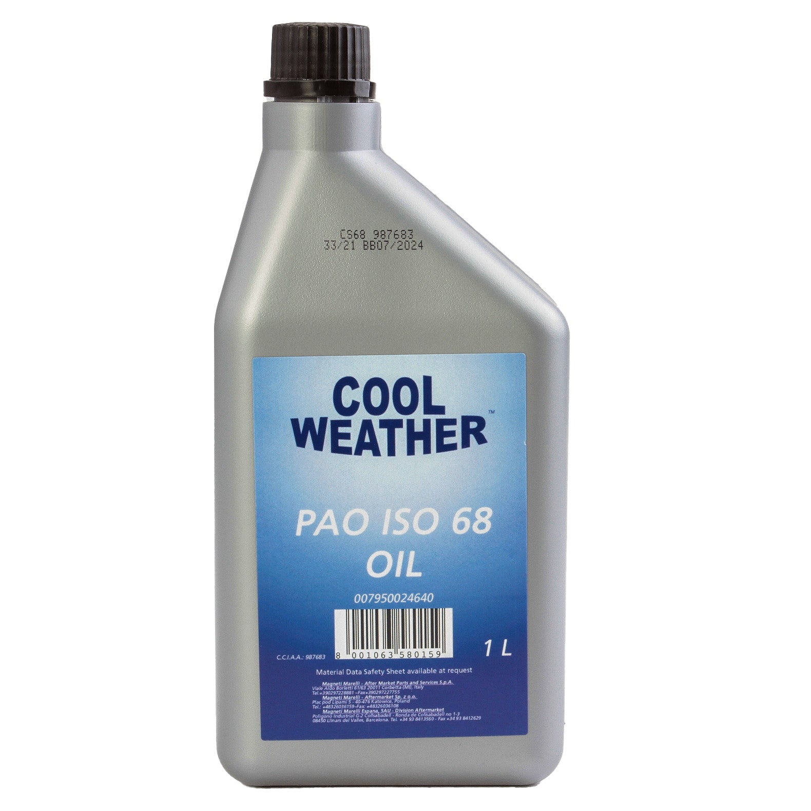 Ulei compresor clima PAO 68 1L - 10797612