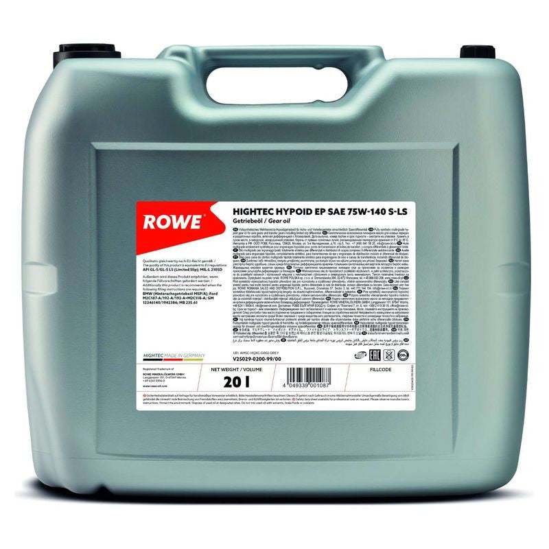 ULEI DIFERENTIAL ROWE HIGHTEC HYPOID EP SAE 75W140 S-LS 20L - 13521442