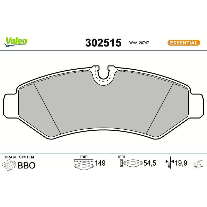 Set placute frana,frana disc 302515 VALEO