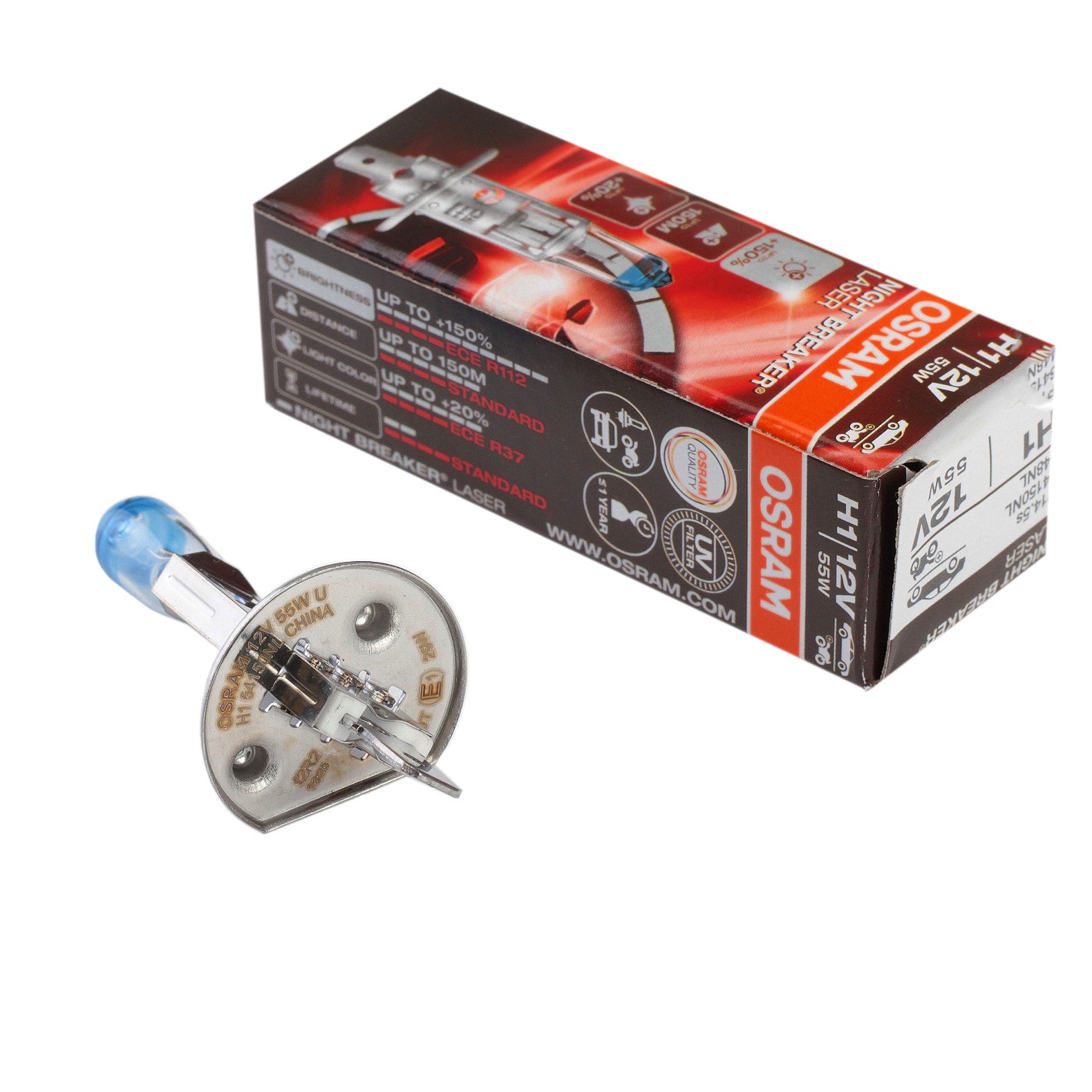 Bec Osram Night Breaker Laser Next Generation H1 12V 55W P14,5s - 64150NL