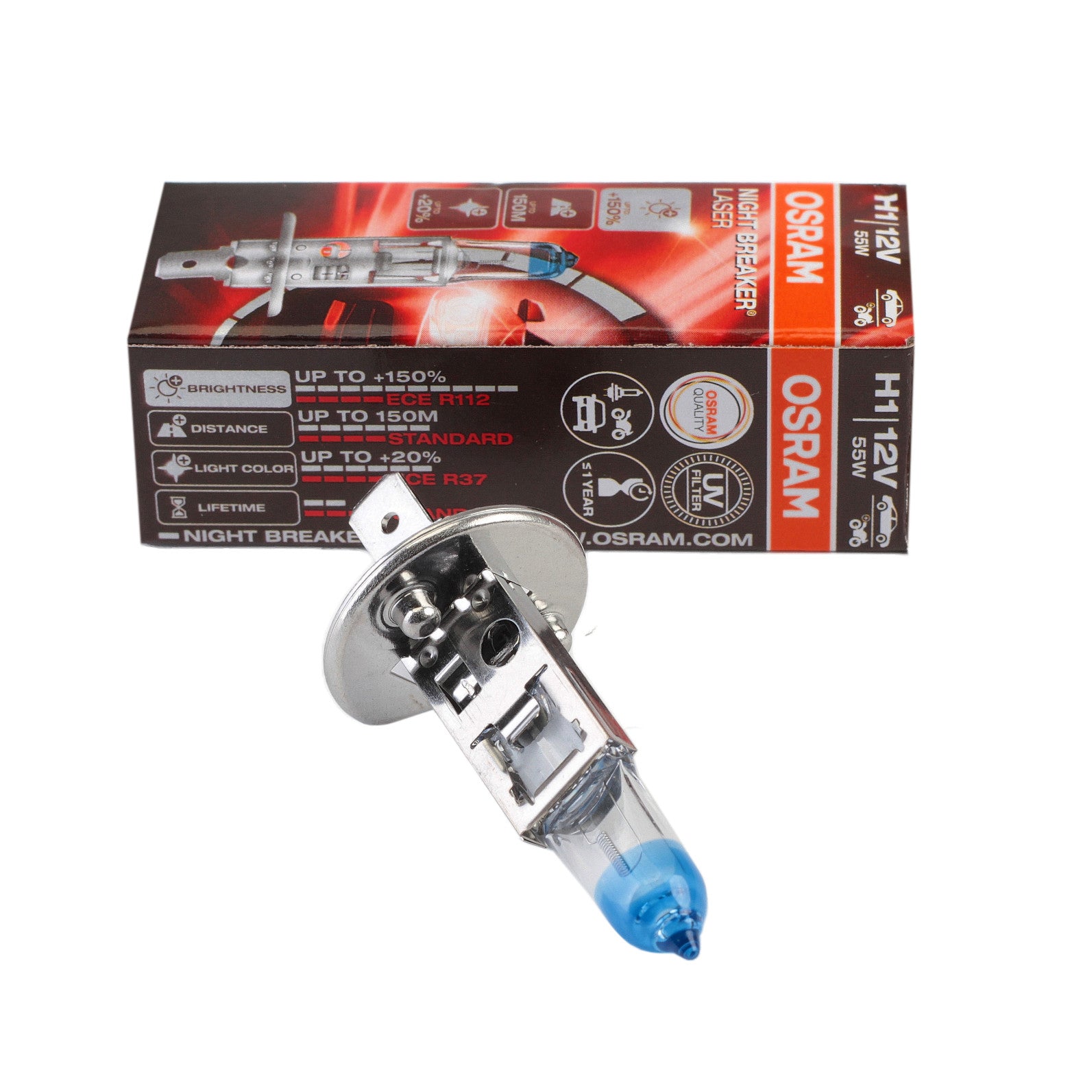 Bec Osram Night Breaker Laser Next Generation H1 12V 55W P14,5s - 64150NL