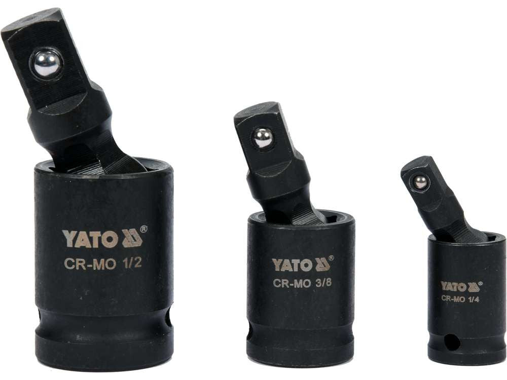 SET ARTICULAȚIE CARDANICĂ IMPACT 1/4", 3/8", 1/2" Yato - YT10643