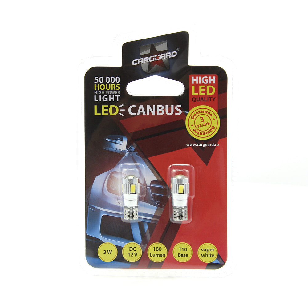 Bec MTR W5W 12V 3W Set 2 buc Carguard - CAN120