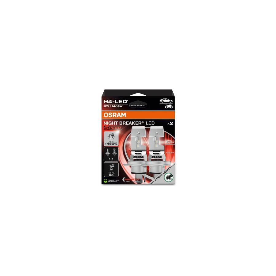 Bec LED Osram Speed Night Breaker  H4 450 * SET 2 BUCATI - 64193DWNBSP2HB