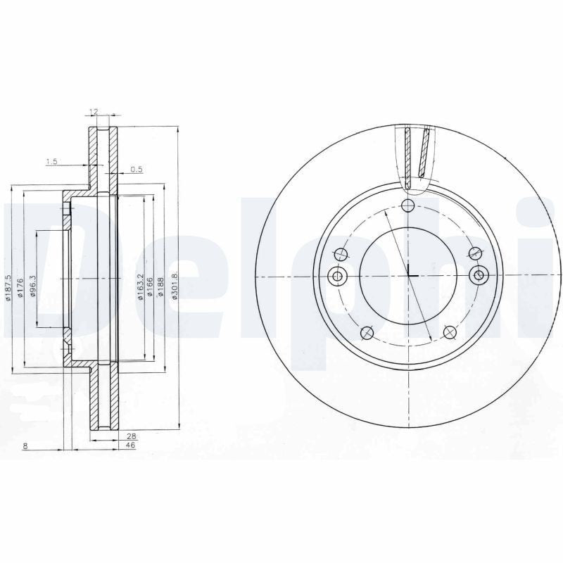 Disc frana BG3858 DELPHI