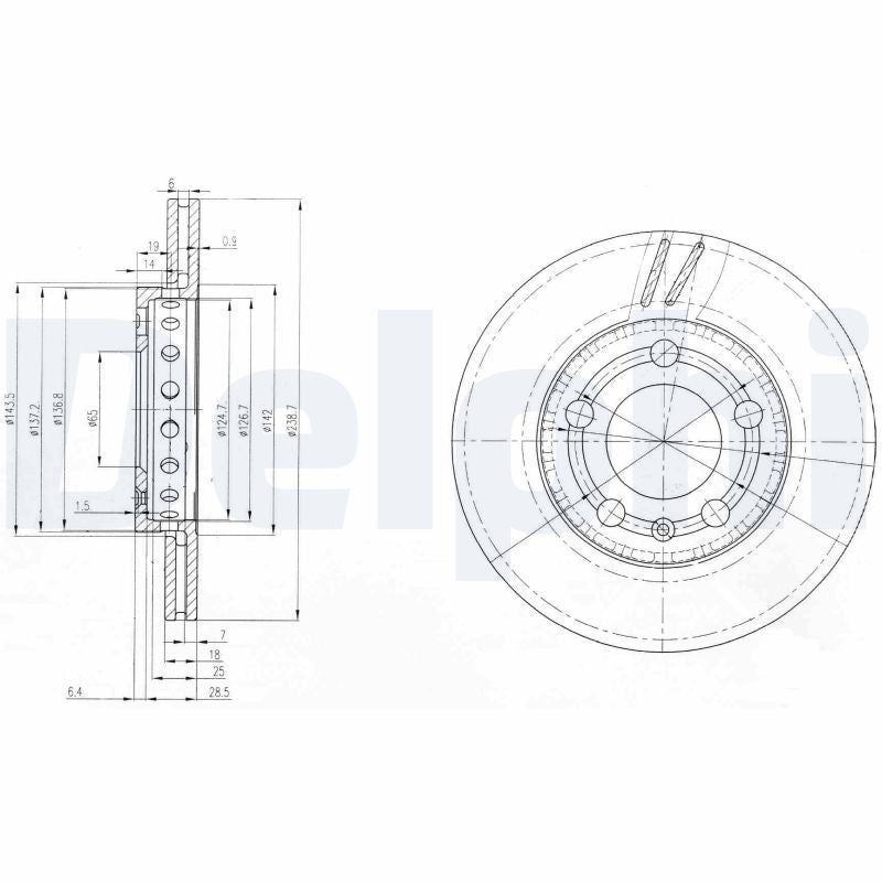 Disc frana BG3695 DELPHI