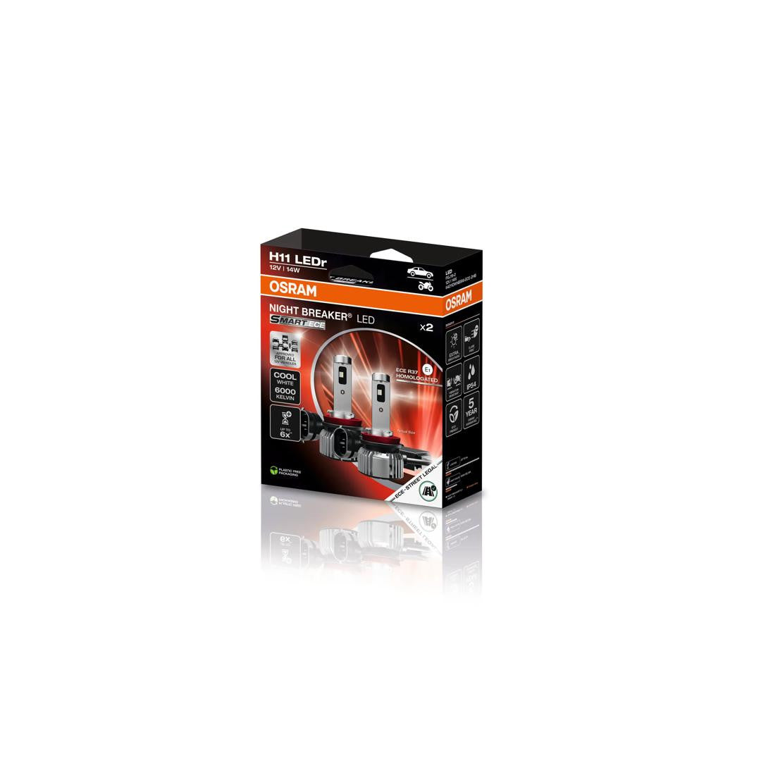 Bec LED Osram Night Breaker Smart ECE H11 PGJ19-2 - Set 2 buc - 64211DWNBSMECE2HB
