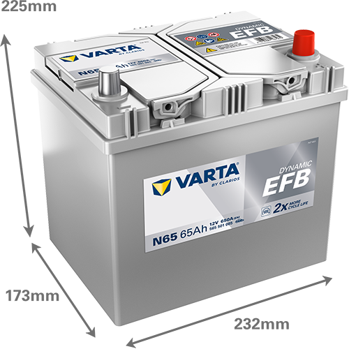 Acumulator Varta Dynamic EFB 65 Ah - 12179068