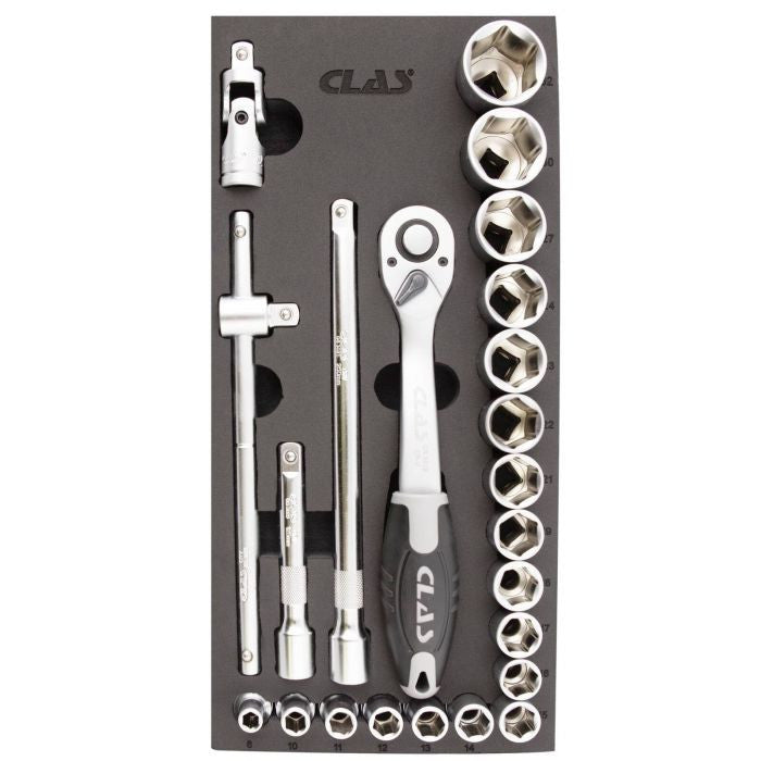 Dulap scule echipat cu 154 piese 6 sertare Clas - EG6154