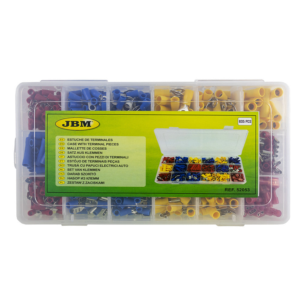 Trusa cu papuci electrici auto 635 piese JBM - 52053