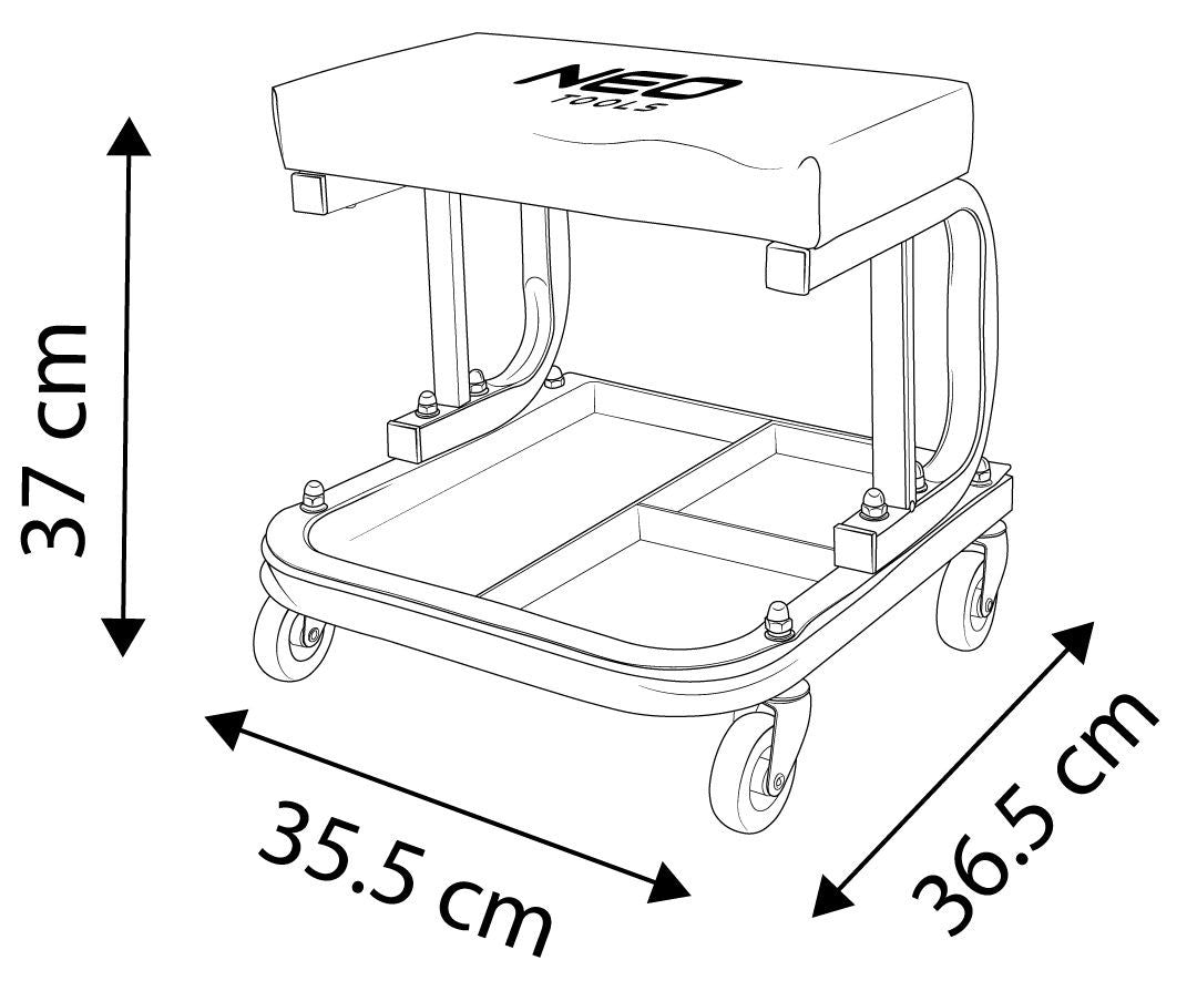Platforma de lucru pe roti  cu raft de scule Neo Tools - 11604