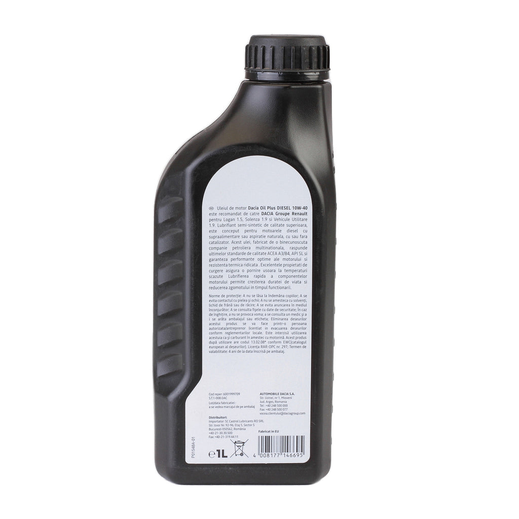 Ulei motor Dacia Oil Plus Diesel 10W40 1L Renault - 6001999709