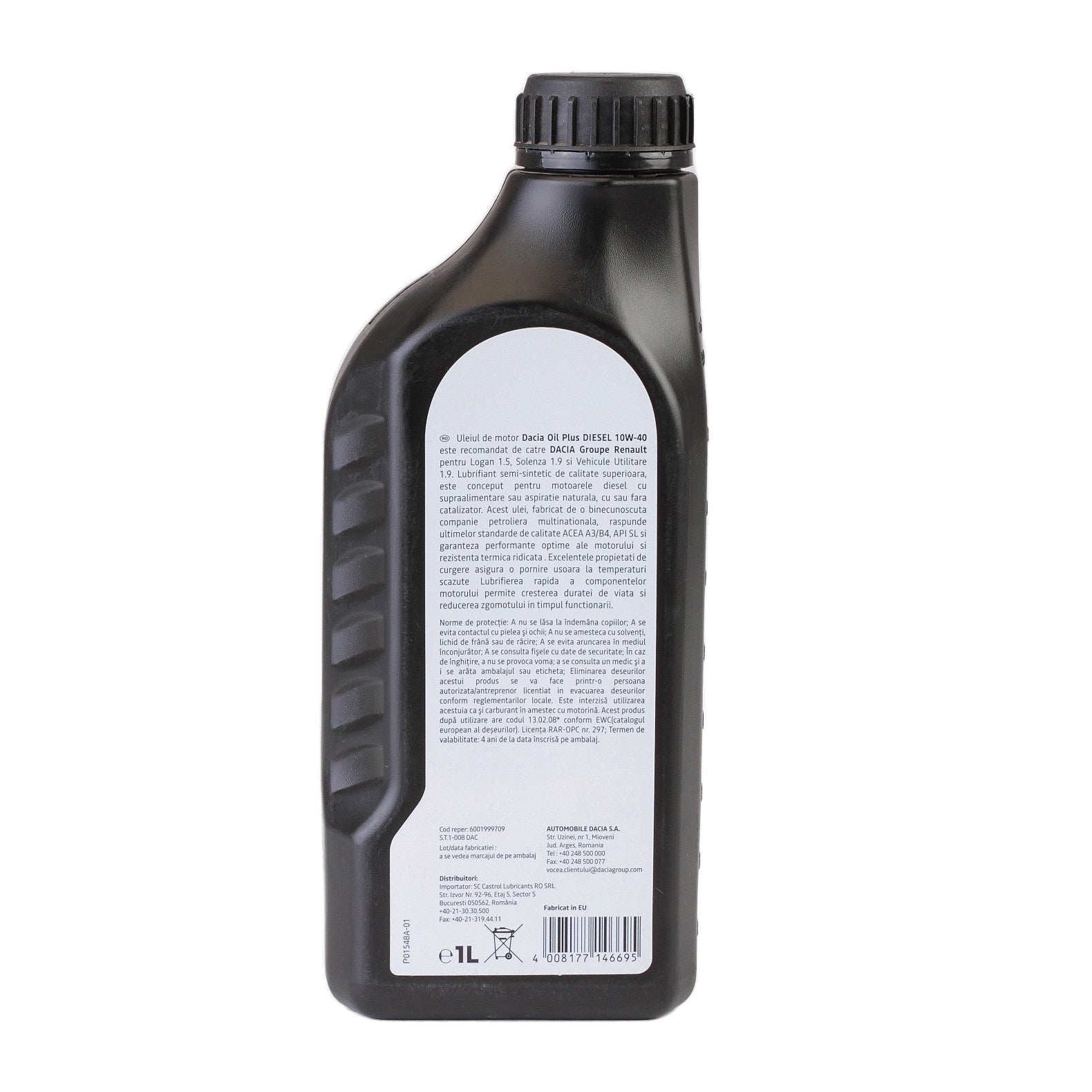 Ulei motor Dacia Oil Plus Diesel 10W40 1L - 11534779