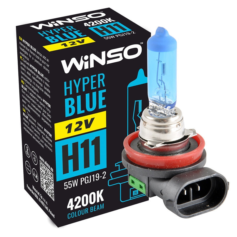 Bec Halogen Winso Hyper Blue H11 - 12V, 55W PGJ19-2 ● 4200K - 12-745-895