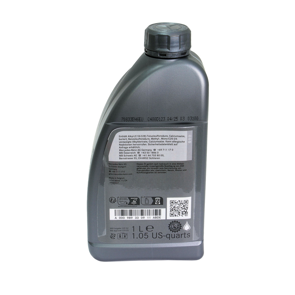 Ulei motor Mercedes 5W30 (MB 229.52) 1L Mercedes-Benz - A000989330911ABDE