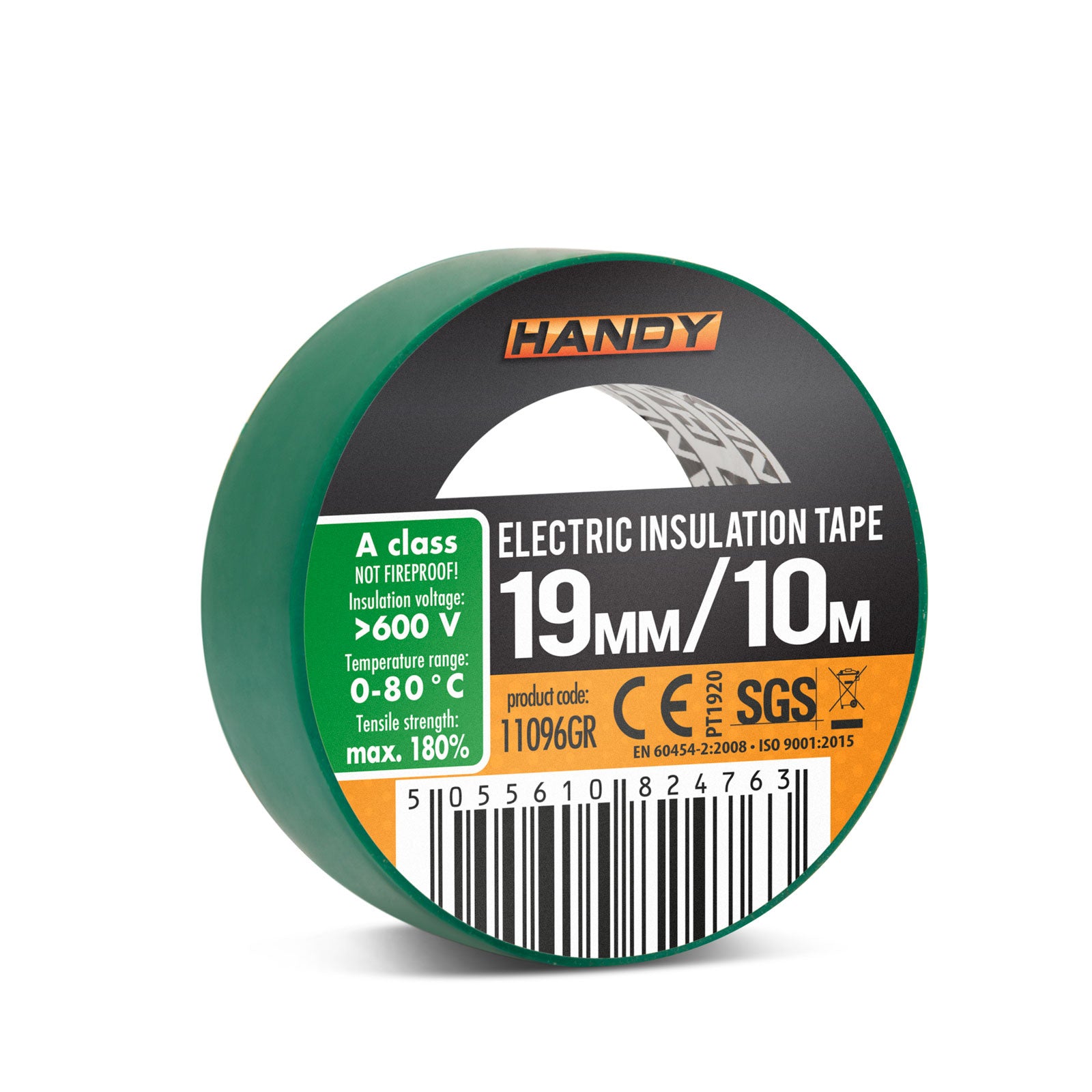 Banda izolatoare- 19 mm x 10 m - Verde Carguard - 11096GR