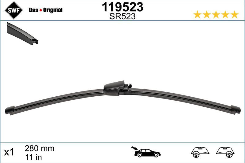 Lamela stergator spate SWF Wiper FB REAR LHD/RHD 280 mm - 11-748-752
