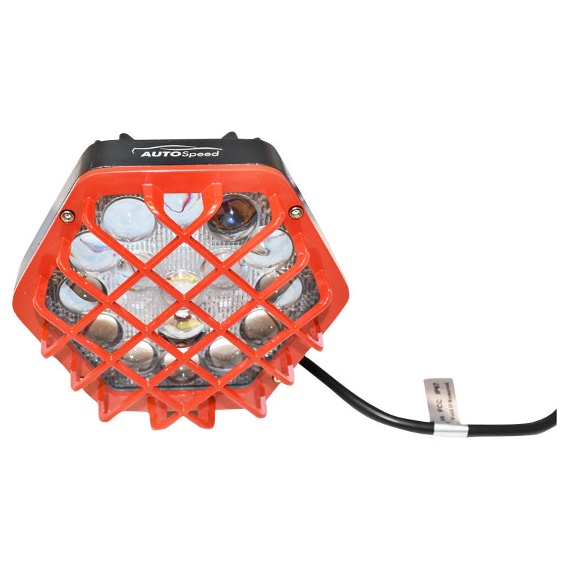 Lampa hexagonala grilaj metalic rosu 16 LED-uri DC 10-80V 48W unghi 6 - 12132762